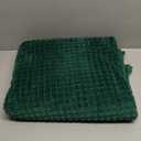 Puncuntex Flannel Fleece Throw Blanket Classic Green 50"60",Super Soft Plush Cozy Blanket with Square Grid Design Luxury for Couch Sofa Chair