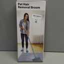 Carpet Rake for Pet Hair Removal - Reusable Pet Hair Remover, 60 Adjustable Long Handle Cat Dog Carpet Rake Scraper with Patented Design, Dog Hair Rake Brush for Rugs, Mats (Blue)