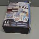 Cozy Essential 12 Pack Vacuum Storage Bags, Space Saver Bags (2 Jumbo/2 Large/2 Medium/2 Small/4 Roll) Compression for Comforters and Blankets, Pillow, Bedding, Sealer Clothes Storage