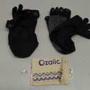 Ozaiic Yoga Socks for Women with Grips, Non-Slip Five Toe Socks for Pilates, Barre, Ballet, Fitness (One Size, 2 Pairs- Black Black)