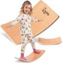 NUTTY TOYS Montessori Wooden Wobble Board for Kids & Adults -100% Natural Wood Balance Board, Waldorf Toddler Balancing Toy, Unique Boy Girl Open Ended Toy Best Valentines Day & Easter Gifts Idea 2026 (Mini)
