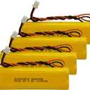 4.8V 1100mAh Emergency Lighting Battery Replaces with LITHONIA D-AA650Bx4 Unitech Dual-Lite 0120859 Ni-CD AA 650mAh 4.8V EJW-NI-CAD 800mah BYD D-AA650B-4 Exit Sign Emergency Light(4 Pack)