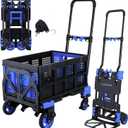 330lbs Hand Truck with Folding Basket, 2-in-1 Aluminum Foldable Dolly Cart