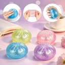 Dumpling Squishies,3.4inch Colorful Dumpling Stress Balls, Fidget Sensory Toy, Squeeze Dough Ball Stress Relief Hand Toys with Food Steamer,Dumpling Squishy Mystery Box, 2 Colors Random (1pack)