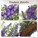 Lavender Wreath for Front Door Spring Summer Wreaths for Front Door, 20 Inch Doors Wreaths for Front Doors Outside All Season, Summer Wreath for Home Wall Window Party Wedding Decor Indoor Outdoor