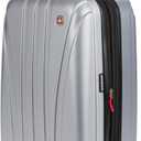 SwissGear 7585 Hardside Expandable Luggage with Spinner Wheels, Silver, Carry-On 19-Inch