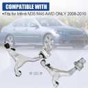 Front Lower Control Arm AWD fits for Infiniti M35 M45 2008-2010
Driver & Passenger Side Lower Control Arm Transverse Link 54500-EJ72A 54501-EJ72A 54500EJ72A 54501EJ72A