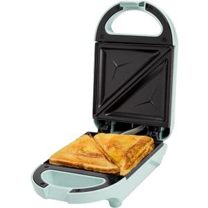 Tasty Mini Sandwich Maker, Makes Sandwiches, Paninis, Grilled Cheese, Desserts, Quick Results, Easy Cleanup, 600W, Aqua