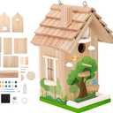 DIY Bird House Kit – Build Your Own Bird House, Natural Cedar Wood Craft Kit for Adults & Kids Ages 8-12, Pre-Drilled Easy Assembly, Eco-Friendly Birdhouse Kit (11.6x6.5x5.5in)