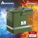 Fireproof File Box with Lock, Document Box Storage Organizer, Suitable for Hanging File Folders in Letter Size, Collapsible File Box, Reflective Strip for Fast Find (12.2"*6"*10.2, Green)
