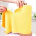 KitchLife Microfiber Cleaning Cloth Roll - Tear-Away Reusable Microfiber Paper Towels, Lint-Free, Washable, 20 Sheets for Kitchen, Car, Dishes, and Sensitive Surfaces (Yellow) (9.8 x 9.8 Inches - 1 Roll)