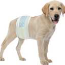 BV Dog Diapers Male Medium (Waist 13-23in) Super Absorbent - 50 Count Disposable - Doggie Diapers with Wetness Indicator - Adjustable Male Dog Wraps - Ideal for Incontinence/Training