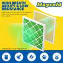 Maycold MERV 13 20x24x1 Air Filter (2-Pack), High-Efficiency Pleated AC & Furnace Filters, Actual Size: 19.70" x 23.70" x 0.75", Individually Wrapped in Plastic
