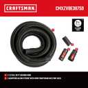 CRAFTSMAN CMXZVBE38759 2-1/2 in. x 20 ft. POS-I-LOCK Wet Dry Vac Hose Attachment Kit, Industrial-Grade Shop Vacuum Replacement Hose, Fits Most Wet/Dry Vacuums with a 2-1/2 in. Diameter