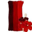 Red Color Trio Pipe Cleaner Set - 300pcs, Thick Fluffy Chenille Stems for Arts & Crafts, Perfect for Making Animals, Flowers, and Festive Decorations(12 inches x 0.24 inches)