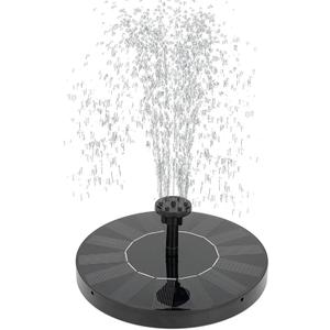 Solar Bird Bath Fountain,1.4W Solar Fountain Pump with 6 Nozzles, Free Standing Floating Solar Powered Water Fountains Pump for Bird Bath, Garden, Pond, Outdoor Decoration