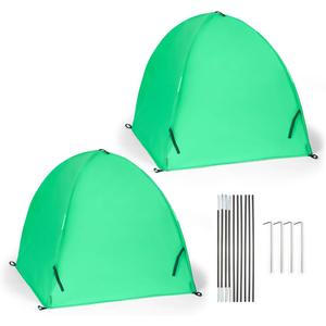 Winter Plant Covers for Freeze Protection, Large Frost Protection Cloth for Shrubs, Trees & Roses, Plant Warming Cloche for Frost & Cold Weather(24inch,2-Pack) (Mintgreen-nonwoven)