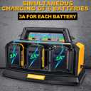 20V Max Battery RapidMeanwhile Fast Charger 6-Ports,Charger Station forDewalt 20V/60v MMaxBatterySimultaneousCharging of 6 Port Each3A,Compatible with Dewalt12V/20V 60v Multi BatteryTools