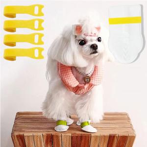 Skaisa 20Pcs Thickened Disposable Dog Booties, Dog Boots for Small and Medium pet, Waterproof Dog Shoes, Pet Dog paw Protector, Light and Breathable, Can be Used for pet Wound Recovery(Medium)