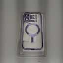 Misea Magnetic for iPhone 17 Case Compatible with MagSafe [Never Yellowing] [Military Grade Drop Protection] Full Camera Lens Protector Plating Soft Clear Phone Case for Women, Lavender Purple