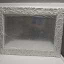 Vintage Floral Rectangle Mirrors for Wall 31 X 23 Inch, Hanging Distressed White Carved Wood Frame Flowers Bathroom Mirrors for Over Sink, Glam French Country Mirror, Horizontal or Vertical