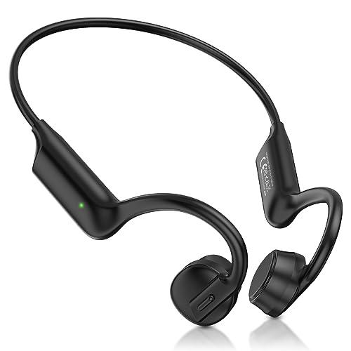 Headphones Bluetooth 5.4 Open Ear Headphones Wireless Headphones with Mic, Sports Earphones 12H Playtime, IPX6 Waterproof Headset for Running,Cycling, Hiking, Driving