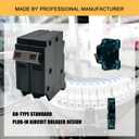 125 Amp 2-Pole Circuit Breaker, 3/4-Inch Plug-in Type Molded Case Circuit Breaker, Compatible with OEM Load Centers, 10KA 120/240V, Thermal Magnetic Protection, Genuine OEM