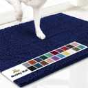 Muddy Mat Original Dog Door Mat for Muddy Paws, Super Absorbent Microfiber, Non-Slip Washable Pet Rug, Quick Dry Chenille Entryway Carpet, Machine Washable Indoor Outdoor mat, Navy Blue 24"x72" (24" x 72")