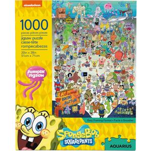 AQUARIUS SpongeBob SquarePants Puzzle (1000 Piece Jigsaw Puzzle) - Officially Licensed SpongeBob Merchandise & Collectibles - Glare Free - Precision Fit - 20 x 28 Inches