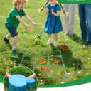 2-in-1 Giant Tic Tac Toe and Can Toss Game - Outdoor Games for Kids & Family, Backyard and Indoor Party Game Set with Bean Bags & Storage Bag