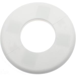 FDXGYH 2 Pcs ID 2.0 Inch ABS Wall Split Flange Self-Adhesive tape Round Escutcheon Plate Cover for Water Pipe Faucet Decoration Accessories [White]