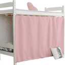Heavy-Duty Blackout Bottom Bunk Bed Curtains Privacy Canopy Twin Size for Home Dorm, 1 Panel, Pink (78.7"W x 47.2"L (Pack of 1))