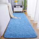 Chicrug Soft Runner Rug for Bedroom Living Room Plush Fluffy Rugs 2x6 Feet, Shag Furry Runner Rug Carpet Non Shedding for Nursery Children Kids Girls Room Home Decorative, Cobalt Blue