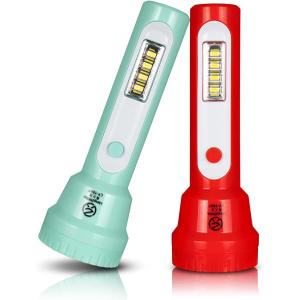 2 Pack Rechargeable Kids Flashlight,Portable Flashlight with COB LED,Lightweight and Bright Flashlights for Kids EDC Flashlight for Toddler School Children's Kids Camping(Middle)