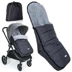 Orzbow Warm Bunting Bag Universal,Stroller Sleeping Bag Cold Weather,Waterproof Toddler Footmuff (Black) (X-Large)