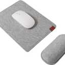 SenseAGE Detachable Ergonomic Mouse Pad with Wrist Rest Support, Adjustable Placement for Pain Relief, Non-Slip Base, for Computer & Laptop, Office Desk Accessories, 9.7 x 7.3 in (Light Grey)