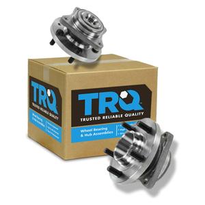 TRQ 2 Piece Front Wheel Bearing & Hub Assembly Set Compatible with 2004-2009 Toyota Prius