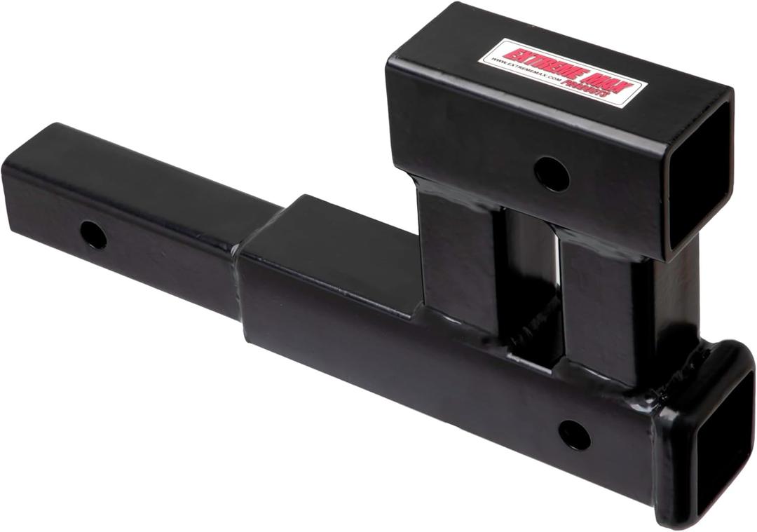 Extreme Max 5001.6527 Dual Tow Hitch Extension Receiver for 2" Receiver - 4,000 lbs. GTW