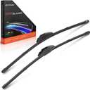 A-Premium 20" + 20" Windshield Wiper Blades Compatible with Dodge Ram 1500 2500 3500 Pickup 1994-2001, Dakota 1997-2001, Durango 1998-2001 - Fits J-Hook Wiper Arm, w/Wear Indicator & Towel (Pack of 2)