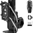 Adaptive Bike Cup Holder Motorcycle Bicycle Water Bottle Holder Bicycle Bumper Cup Holder 360 Rotation Fit Adaptive Cycling & Motorcycle Cup Holder with Automatic Clamping (Mysterious Black)