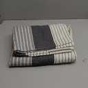 PANGUSHAN 100% Cotton Quilt Set Queen Size, Patchwork Queen Quilt Bedding Set Bedspreads, Farmhouse Lightweight Comforter Reversible Quilt, White/Brown/Grey Bed Spread for All Season, 3 Pieces (Queen(90"x98"))