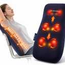 Back & Neck Massager with Heat for Pain Relief, FSA Full-Length Rolling Massage Cushion for Upper & Lower Back, 3 Modes, 2 Heat Levels, 15-Min Auto-Off, Slim Lumbar Support, HSA Eligible