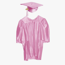 Happy Graduates Shiny Child Graduation Cap, Gown, Tassel and 2025 Charm Set, Kindergarten Graduation and Kids Preschool S