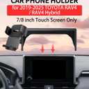 Car Phone Holder for Toyota RAV4 / RAV4 Hybrid 2019-2025 Accessories 7/8 Inch Screen Fixed Clip Cell Phone Mount Hands-Free 360 Degree Rotation