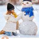 Syhood 4 Sets Kids Winter Hat and Scarf Set Warm Fleece Lining Beanie Hats Knitted Cap Scarf for 5-14 Years Boys Girls (Black, Gray, Brown, Khaki)