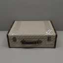 Deco 79 Wooden Decorative Trunk Vintage Studded Woven Storage Decorative Large Boxes with Bronze Latches and Brown Handles, Set of 2 Storage Trunks 16", 14"W, Multi Colored