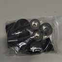 Black Round Rubber Feet with Steel Washer Inside Pack of 10 (D36x28xH25mm)