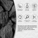 1.1lb Bulk Raw Shungite Rough Crystal- Natural Shungite Stone Raw Stones Crystal for Tumbling, Fountain Rocks, Decoration, Polishing, Wire Wrapping, Wicca & Reiki Crystal Healing