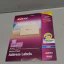 AVERY Clear Address Labels 1 x 2-5/8 inch | Matte Finish | Sure Feed Technology | For Inkjet Printers | 300 Labels,