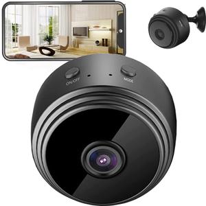 Indoor Security Camera for Elder Pet Baby, Mini Home Camera, 1080P, 150 Degrees Wide Angle, Suitable for Android and for iOS.